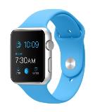 38mm Silver Aluminum Case with Blue Sport Band