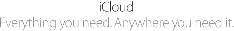 iCloud. Everything you need. Anywhere you need it.