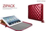 Leather Case Zipack for iPad - Synthetic Leather Red