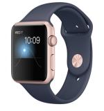 42mm Rose Gold Aluminum Case with Midnight Blue Sport Band