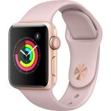 Apple Watch Series 3 38mm Gold Aluminum Case with Pink Sand Sport Band (MQKW2)