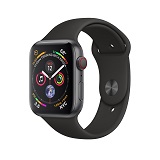 Apple Watch 4 44mm Space Gray Aluminum Case with Black Sport Band