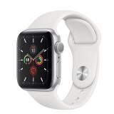 Apple Watch 5 40mm Silver Aluminum Case with White Sport Band