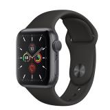 Apple Watch 5 40mm Space Gray Aluminum Case with Black Sport Band
